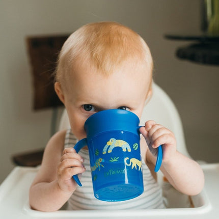 Dr. Brown's Drinkbeker Cheers 360 Cup Met Handvaten Blauw 200ml - Dr. Brown's - Babywinkel - 072239323809