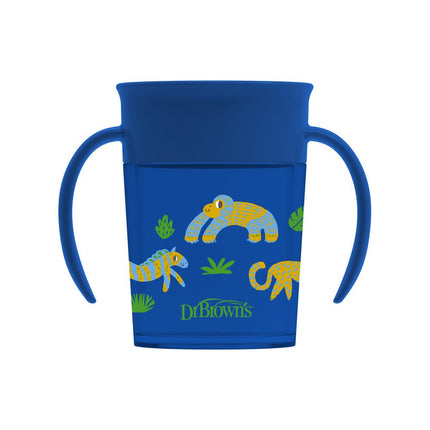 Dr. Brown's Drinkbeker Cheers 360 Cup Met Handvaten Blauw 200ml - Dr. Brown's - Babywinkel - 072239323809