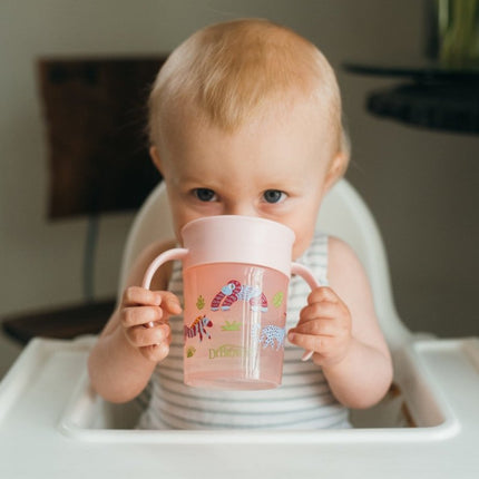 Dr. Brown's Drinkbeker Cheers 360 Cup Met Handvaten Roze 200ml - Dr. Brown's - Babywinkel - 072239323793
