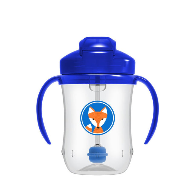 Dr. Brown's Eerste rietjesbeker blauw 270ml - Dr. Brown's - Babywinkel - 072239311400