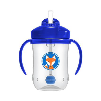 Dr. Brown's Eerste rietjesbeker blauw 270ml - Dr. Brown's - Babywinkel - 072239311400