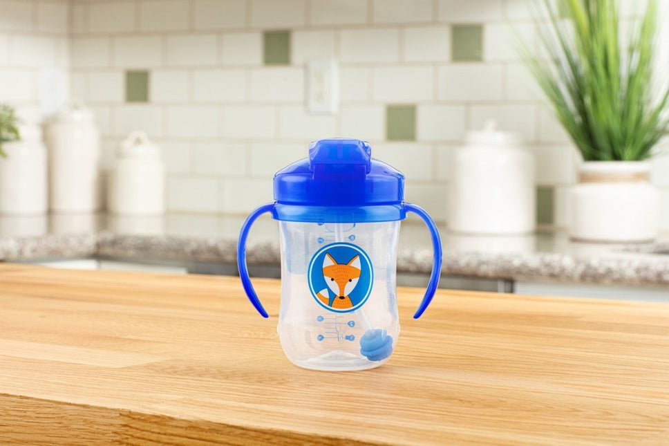 Dr. Brown's Eerste rietjesbeker blauw 270ml - Dr. Brown's - Babywinkel - 072239311400