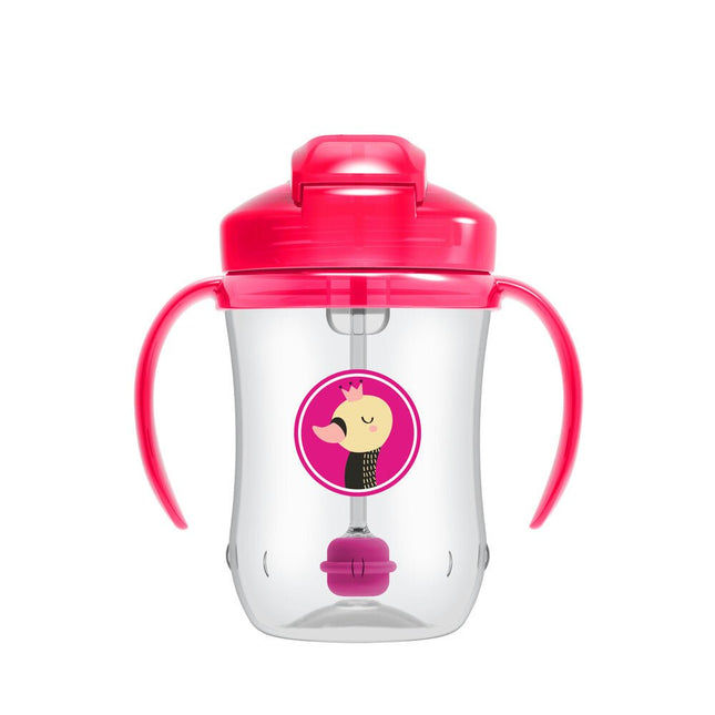Dr. Brown's Eerste rietjesbeker roze 270ml - Dr. Brown's - Babywinkel - 072239311394