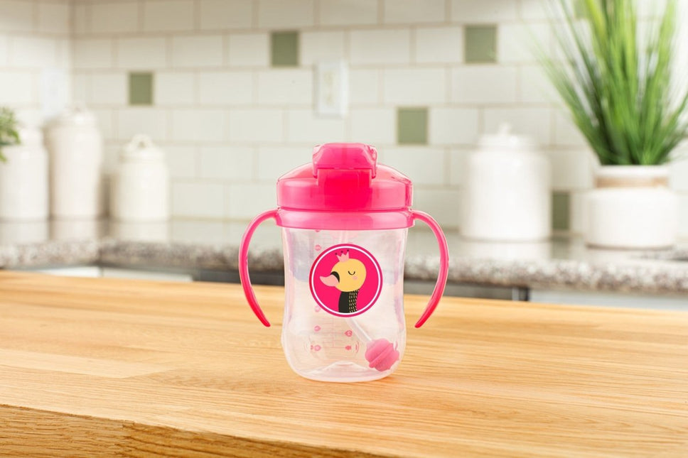 Dr. Brown's Eerste rietjesbeker roze 270ml - Dr. Brown's - Babywinkel - 072239311394