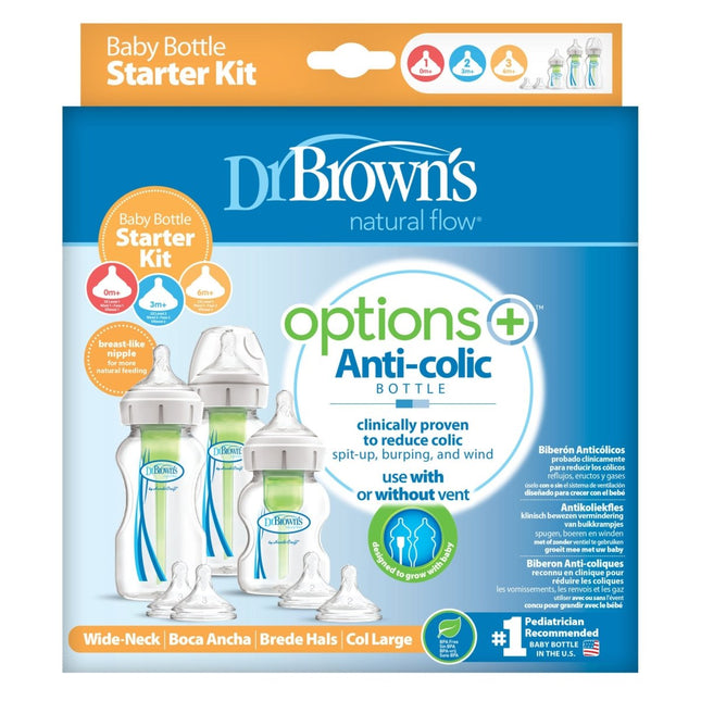 Dr. Brown's Options +startpakket breed - Dr. Brown's - Babywinkel - 072239318287
