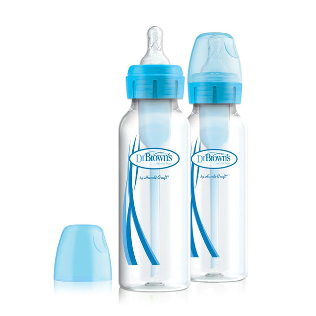 Dr. Brown's Options+standaardfles 250ml duopack blauw - Dr. Brown's - Babywinkel - 072239306376