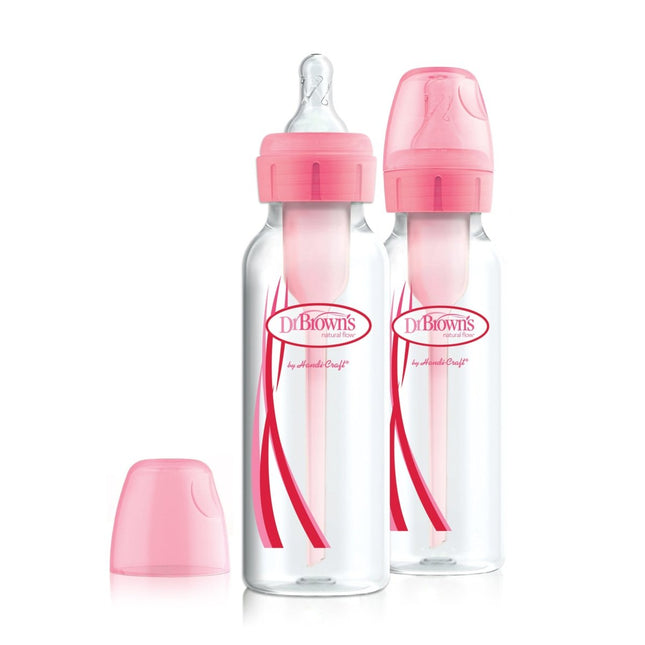 Dr. Brown's Options+standaardfles 250ml duopack roze - Dr. Brown's - Babywinkel - 072239306369