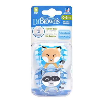 Dr. Brown's Speen Fase 1 Blauw 2 - pack animal faces - Dr. Brown's - Babywinkel - 072239311929