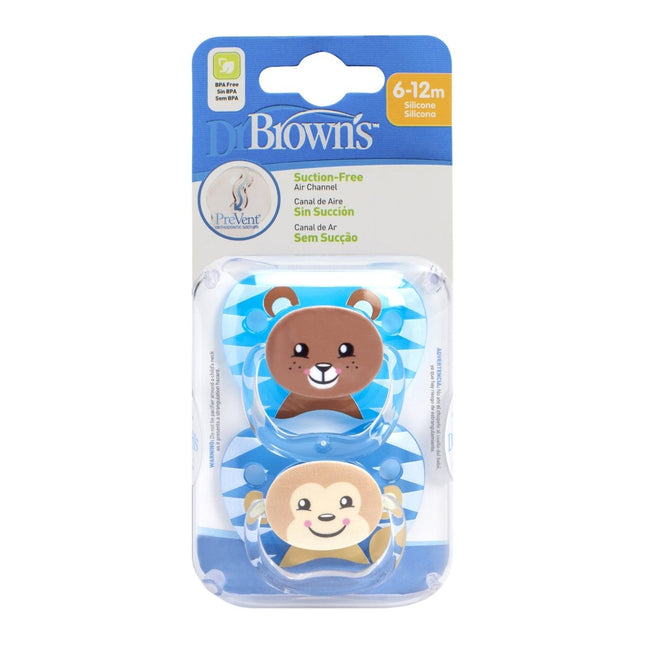 Dr. Brown's Speen Fase 2 Blauw 2 - pack animal faces - Dr. Brown's - Babywinkel - 072239311967