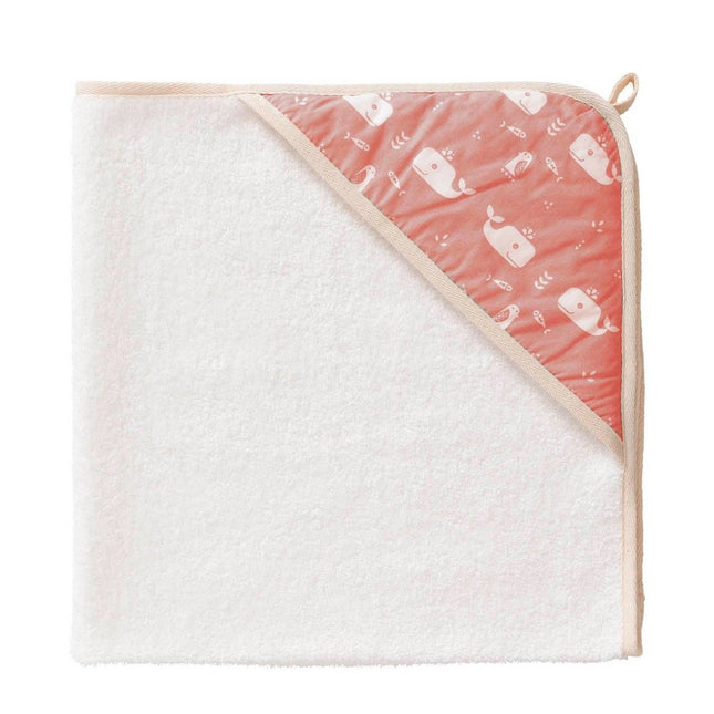 Fresk Badcape Baby Wikkel Whale Mellow Rose - Fresk - Babywinkel - 8719638235266
