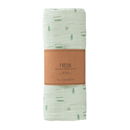 Fresk Inbakerdoek 120X120 Cm Surf Boy - Fresk - Babywinkel - 8720874453352
