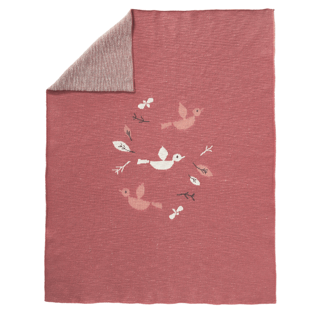 Fresk Ledikantdeken Gebreid Birds 100x150cm - Fresk - Babywinkel - 8719638239967