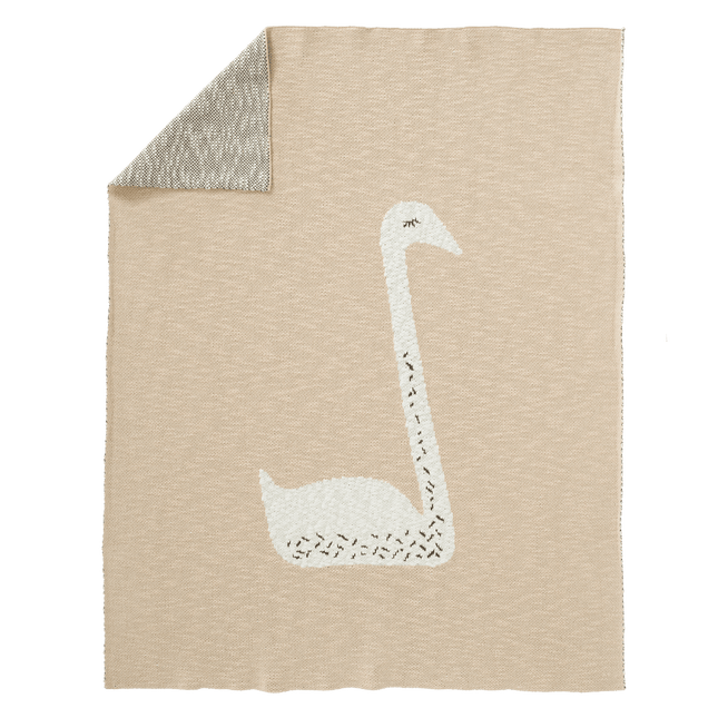 Fresk Ledikantdeken Gebreid Swan Peach 100x150cm - Fresk - Babywinkel - 8719638235693