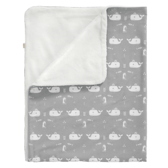 Fresk Ledikantdeken Whale Dawn Grey 100x150cm - Fresk - Babywinkel - 8718754237536