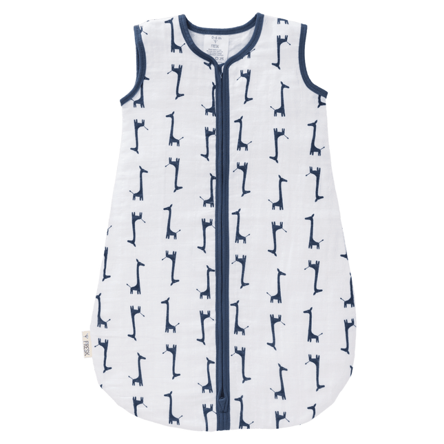 Fresk Slaapzak Baby Muslin Giraf Indigo Blue 2 - laags koop je bij Babywinkel