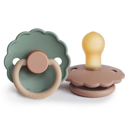Frigg Speen Maat 1 Daisy Blooming R.Gold/Willow Latex 2 - Pack - Frigg - Babywinkel - 5715239214825