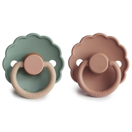 Frigg Speen Maat 1 Daisy Blooming R.Gold/Willow Latex 2 - Pack - Frigg - Babywinkel - 5715239214825