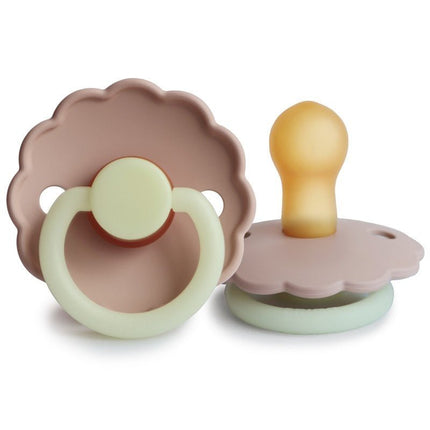 Frigg Speen Maat 1 Daisy Night Blush Latex - Frigg - Babywinkel - 5715239210216