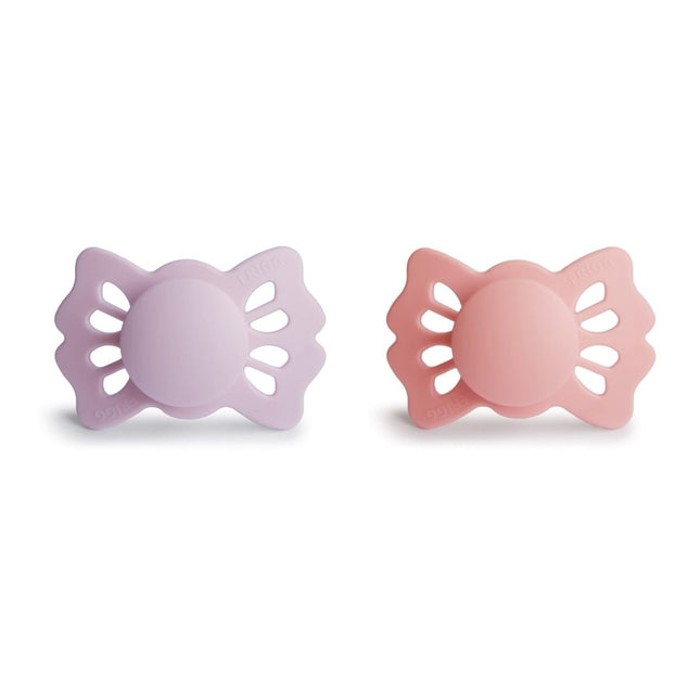 Frigg Speen Maat 1 Lucky Soft Lilac/Pretty Peach Silicone 2 - Pack - Frigg - Babywinkel - 5715239022208
