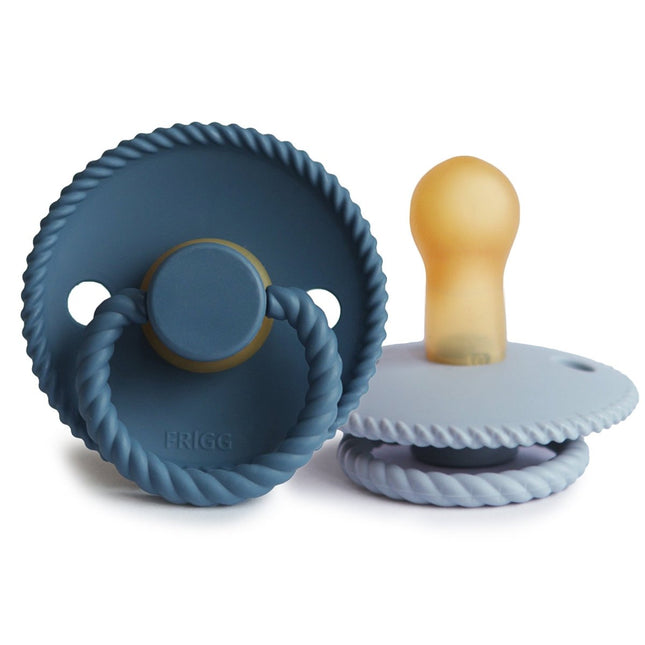 Frigg Speen Maat 1 Rope Cean View/Powder Blue Latex 2 - Pack - Frigg - Babywinkel - 5715239514963