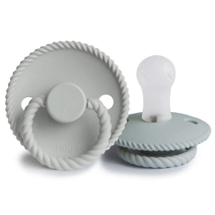 Frigg Speen Maat 1 Rope Fr.Gray/Silver Gray Silicone 2 - Pack - Frigg - Babywinkel - 5715239011677