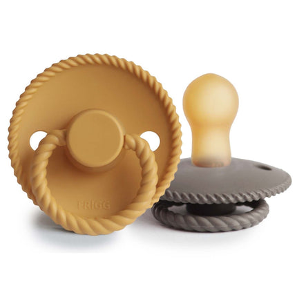 Frigg Speen Maat 1 Rope H.Gold/Portobello Latex 2 - Pack - Frigg - Babywinkel - 5715239514949