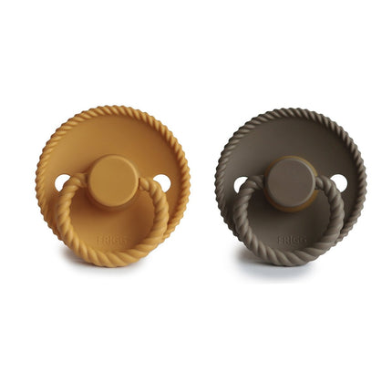 Frigg Speen Maat 1 Rope H.Gold/Portobello Latex 2 - Pack - Frigg - Babywinkel - 5715239514949