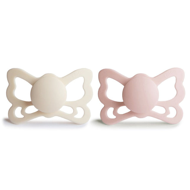 Frigg Speen Maat 2 Butterfly Cream/Blush Silicone 2 - Pack - Frigg - Babywinkel - 5715239022376