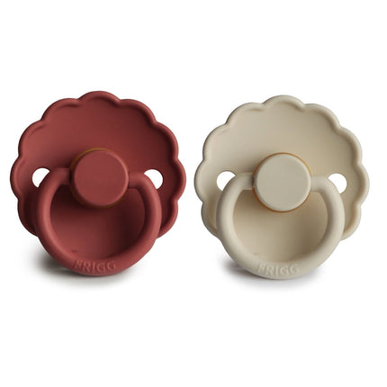 Frigg Speen Maat 2 Daisy Baked Clay/Cream Silicone 2 - Pack - Frigg - Babywinkel - 5715239011288