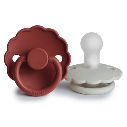 Frigg Speen Maat 2 Daisy Baked Clay/Cream Silicone 2 - Pack - Frigg - Babywinkel - 5715239011288