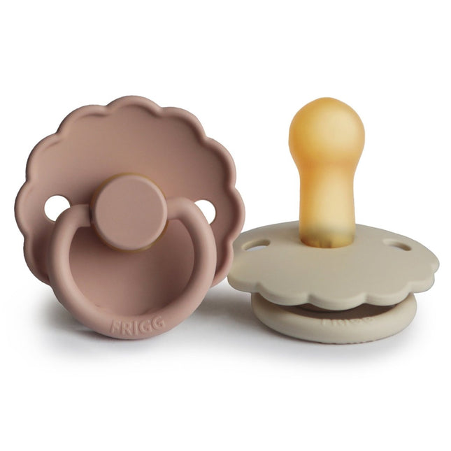Frigg Speen Maat 2 Daisy Blush/Cream Latex 2 - Pack - Frigg - Babywinkel - 5715239224145