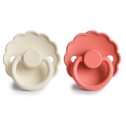Frigg Speen Maat 2 Daisy Cream/Poppy Silicone 2 - Pack - Frigg - Babywinkel - 5715239026732