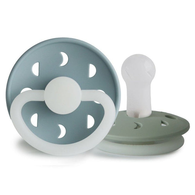 Frigg Speen Maat 2 Moon Night Stone Blue/Sage Silicone 2 - Pack - Frigg - Babywinkel - 5715239019680