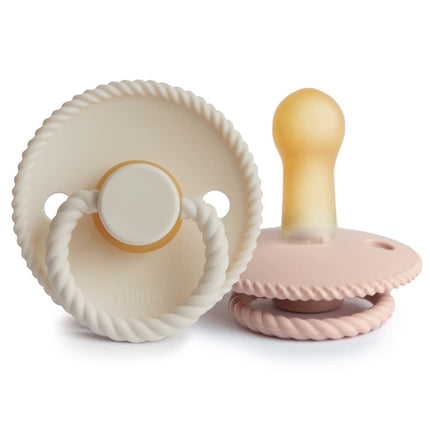 Frigg Speen Maat 2 Rope Blush/Cream Latex 2 - Pack - Frigg - Babywinkel - 5715239523859