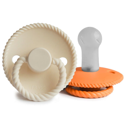 Frigg Speen Maat 2 Rope Cream/Maple Silicone 2 - Pack - Frigg - Babywinkel - 5715239025698
