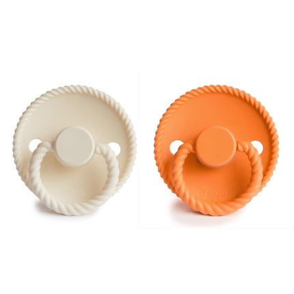 Frigg Speen Maat 2 Rope Cream/Maple Silicone 2 - Pack - Frigg - Babywinkel - 5715239025698