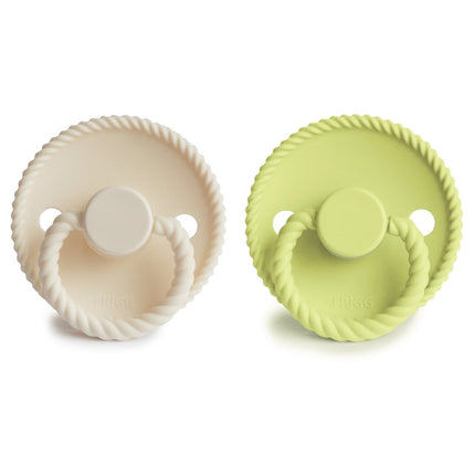 Frigg Speen Maat 2 Rope Cream/Matcha Silicone 2 - Pack - Frigg - Babywinkel - 5715239026695