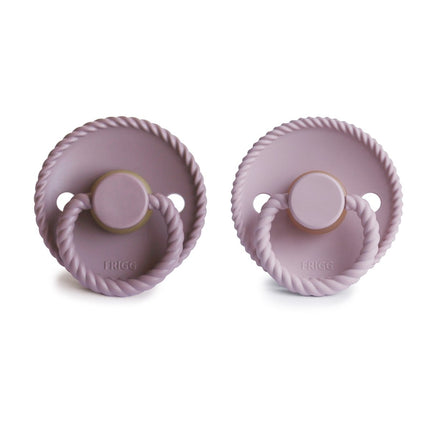 Frigg Speen Maat 2 Rope Tw. Mauve/Soft Lilac Latex 2 - Pack - Frigg - Babywinkel - 5715239021836