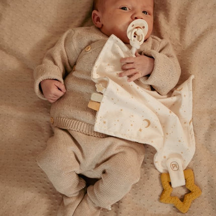 Gebreide broek Soft Beige Melee - Babywinkel - 8721122582930