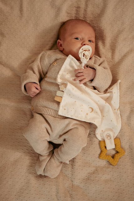 Gebreide broek Soft Beige Melee - Babywinkel - 8721122582930