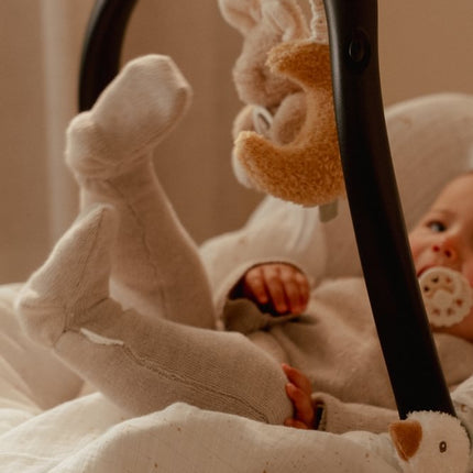 Gebreide broek Soft Beige Melee - Babywinkel - 8721122582930