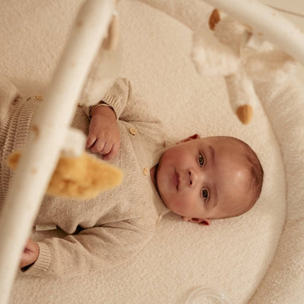 Gebreide broek Soft Beige Melee - Babywinkel - 8721122582930