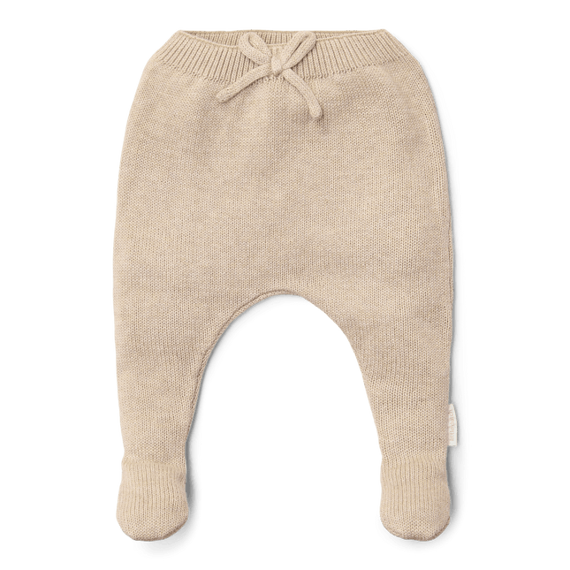 Gebreide broek Soft Beige Melee - Babywinkel - 8721122582930