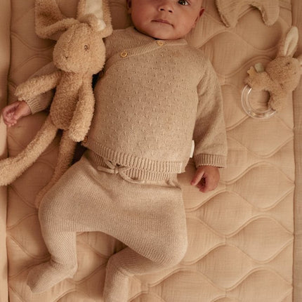 Gebreide broek Soft Beige Melee - Babywinkel - 8721122582930
