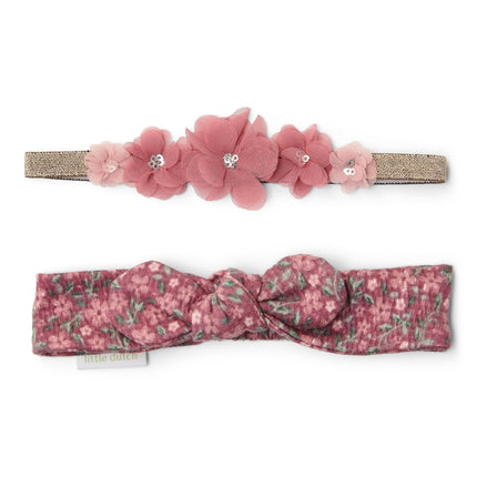Haarbanden set van 2 Rouge Flower - Babywinkel - 8721122582152