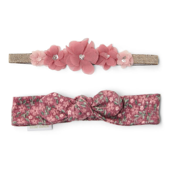 Haarbanden set van 2 Rouge Flower - Babywinkel - 8721122582152