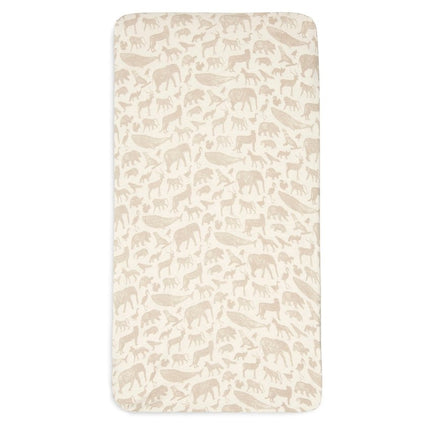 Hoeslaken Jersey 40/50x80/90cm Animals - Nougat - Babywinkel - 8717329376465