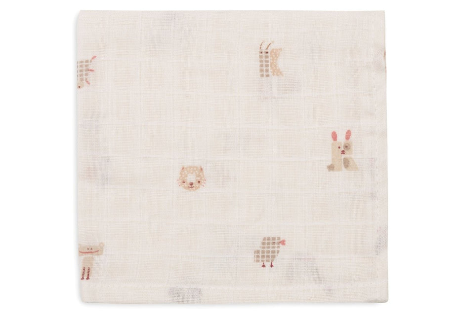 Hydrofiel Monddoekje 31x31cm - Animal Friends - 3 Stuks - Babywinkel - 8717329400610