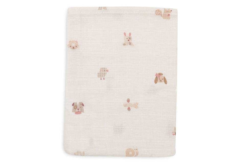 Hydrofiel Washandje 15x20cm - Animal Friends - 3 Stuks - Babywinkel - 8717329400603
