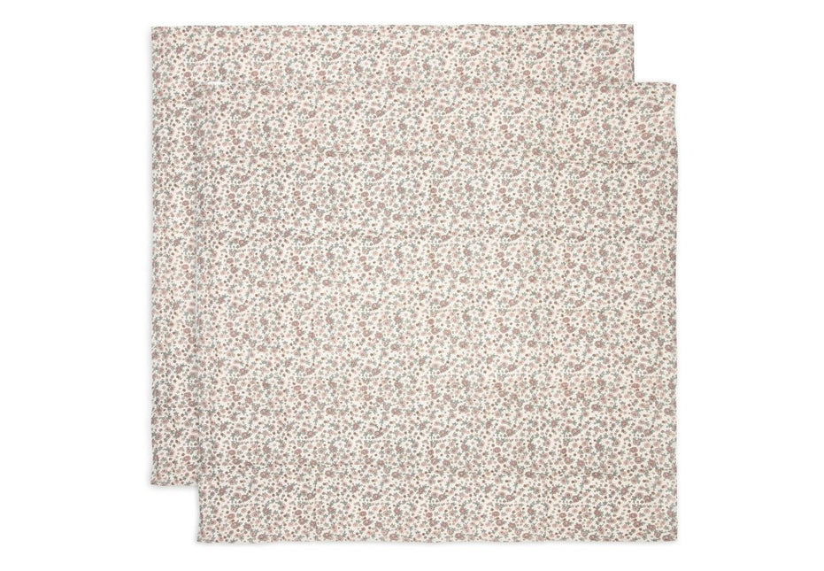 Hydrofiele Doek Large 115x115cm - Retro Flowers - 2 Stuks - Babywinkel - 8717329376816
